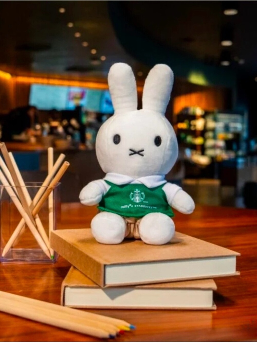 Miffy Plush in Green Starbucks Apron
